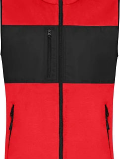 Daiber JN 1310 Pánská fleecová vesta 02.1310 red/black