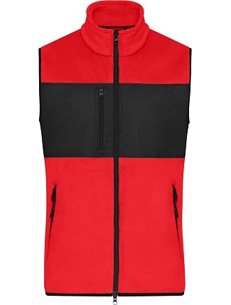 Daiber JN 1310 Pánská fleecová vesta 02.1310 red/black