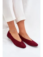 Klasické Baletky Z Eko Semiše Bordové Osallin