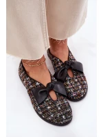 Kožené Baletky S Mašlí Laura Messi 2921 Černé Kožené Baletky S Mašlí Laura Messi 2921 Černé