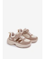 Dětské Sportovní Boty Tenisky Na Suchý Zip Béžové Selinea