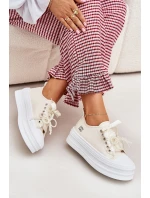 Dámské Tenisky Na Platformě S Dekorativním Šněrováním Béžové Tivora Dámské Tenisky Na Platformě S Dekorativním Šněrováním Béžové Tivora