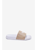 Dámské Mládežnické Pantofle LEVI'S VPOL0251S-3923 Zlaté s třpytkami Dámské Mládežnické Pantofle LEVI'S VPOL0251S-3923 Zlaté s třpytkami