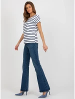 Dámská halenka RV TS 8568.76 bílá a tmavě modrá - FPrice