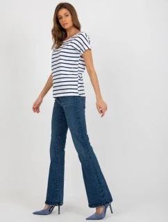 Dámská halenka RV TS 8568.76 bílá a tmavě modrá - FPrice