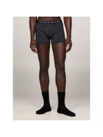 Pánský dárkový set boxerky + ponožky  UM0UM03048 0GU černé se vzorem - Tommy Hilfiger