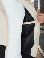 Pánská přechodná bunda s kapucí béžová FashionStreet TX5027