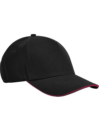 Beechfield B 825C 5 panelová kšiltovka sandwich EarthAware® 53.825C black/classic red Beechfield B 825C 5 panelová kšiltovka sandwich EarthAware® 53.825C black/classic red
