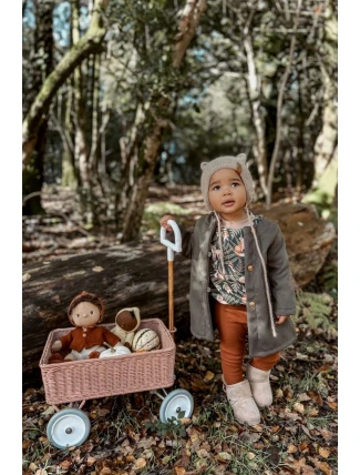 Dívčí teplé sněhule s mašlemi Béžove Meriva