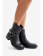 Zazoo 60480 Kožené Boty Na Nízkém Podpatku Zateplené Černé Zazoo 60480 Kožené Boty Na Nízkém Podpatku Zateplené Černé