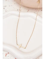 Náhrdelník S Křížkem Chirurgická Ocel Zlatý