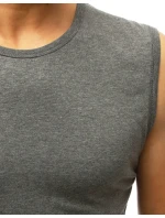 Pánské tílko bez potisku antracitové FashionStreet RX3511