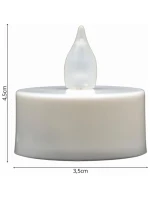 SADA 2 ČAJOVÝCH SVÍČEK VEDENÝCH ČASOVAČEM BÍLÁ