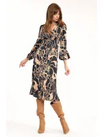 Dámské šaty S190 černo-hnědá - Nife