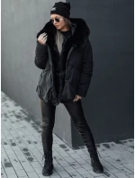 LUNAVI dámská zimní bunda prošívaná s kožešinou černá FashionStreet TY4667