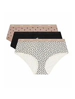 Dámské bavlněné kalhotky 3 ks DIM LES POCKETS COTTON BOXER 3x - DIM - bílá