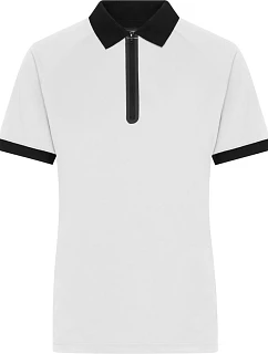 Daiber JN 1307 Dámské piqué polo se zipem 02.1307 white/black
