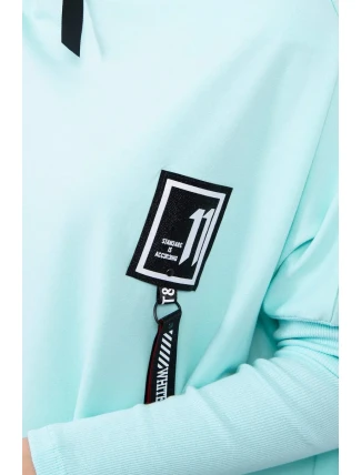 Oversize mikina s asymetrickými boky mint Oversize mikina s asymetrickými boky mint