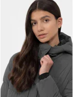 Dámský prošívaný kabát H4Z22-KUDP012-24S šedý - 4F