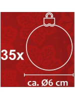 DEKORATIVNÍ PLASTOVÁ CETKA 6CM SADA 35 KS ZLATÁ