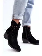 Kožené Křoví Boty S Průhledným Designem D&A SN622-20 Černá