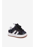 Dětské sportovní tenisky se srdíčky černé Mirelle