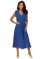 315-8 EMILY plisované šaty s volánky a výstřihem - barva CHABRIEL 315-8 EMILY plisované šaty s volánky a výstřihem - barva CHABRIEL