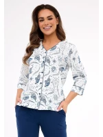 Pyžamo Cornette 162/446 Kristin 2 3/4 S-2XL dámské rozepínací Pyžamo Cornette 162/446 Kristin 2 3/4 S-2XL dámské rozepínací