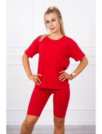 Souprava top+legíny červená Souprava top+legíny červená