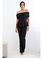 Dámský bavlněný komplet s krátkým rukávem a šortkami žlutý Dámský bavlněný komplet s krátkým rukávem a šortkami žlutý