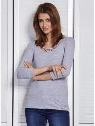 Dámská halenka CZ BZ 1417.97 Světle šedá - FPrice Dámská halenka CZ BZ 1417.97 Světle šedá - FPrice