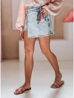 Dámská džínová sukně-šortky GOOD VIBE modrá FashionStreet SY0464 Dámská džínová sukně-šortky GOOD VIBE modrá FashionStreet SY0464