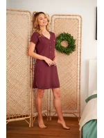 Dámská těhotenská košile 4115 wine - Doctornap Dámská těhotenská košile 4115 wine - Doctornap