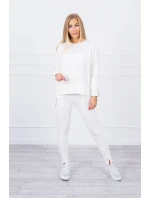 Souprava s oversize halenkou v barvě ecru Souprava s oversize halenkou v barvě ecru