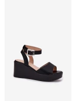 Dámské Sandály Na Klínu Černé Efrina Dámské Sandály Na Klínu Černé Efrina