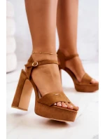 Dámské elegantní sandály Big Star - hnědé