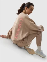 Dámská oversize mikina 4F - béžová Dámská oversize mikina 4F - béžová