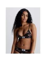 Dámské podprsenka 000QF7478E H1R černá se srdíčky - Calvin Klein