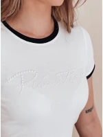Dámské tričko s nápisem LUMINASI bílé FashionStreet RY2887