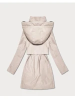 Prosta kurtka damska na podszewce Goodlookin jasny beżowy (KK60409-5#)