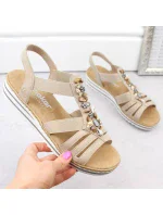 Pohodlné sandály Rieker W RKR680 beige Pohodlné sandály Rieker W RKR680 beige