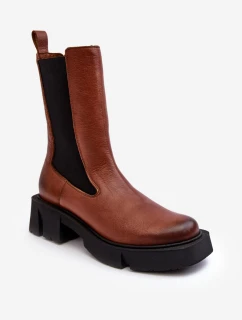 Dámské boty s kotníkem Laura Messi 2693/229 Hnědé