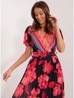 Šaty DHJ SK 11331 5.19 černá a červená