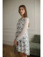 Dámské šaty L082 bílo/modré - Lenitif