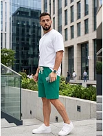 Pánské zelené teplákové kraťasy FashionStreet SX2635