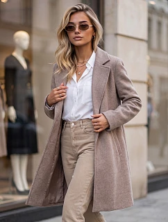 Dámský klasický jednořadý kabát Fango FashionStreet NY0815
