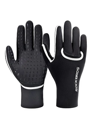 Cyklistické rukavice Rockbros, nepromokavé, velikost: XXL - černé