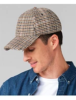 Beechfield B 625 5 panelová kšiltovka "Wool Blend Check" 53.0625 tan houndstooth
