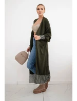 Kardigan s kapsami khaki Kardigan s kapsami khaki