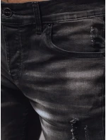 Pánské černé džínové kalhoty FashionStreet UX4247